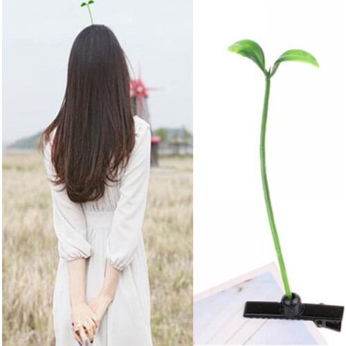 2 pcs New Grass Clips Popular Headwear Clasp Antenna Hairpins 4*6cm Hair Pin Clips Bean Sprout Headwear Barrettes
