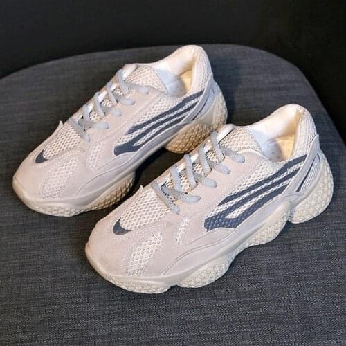 Womens Chunky Sneakers Thick Bottom Platform Vulcanize Shoes Fashion Breathable Casual Running Shoe for Woman Female 2020