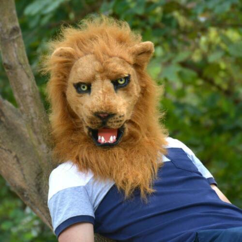 Can Move Mouth Lion Mascot Costume Fursuit Cosplay Fancy Dress Animal Halloween Lifelike Advertising Parade Character Adults