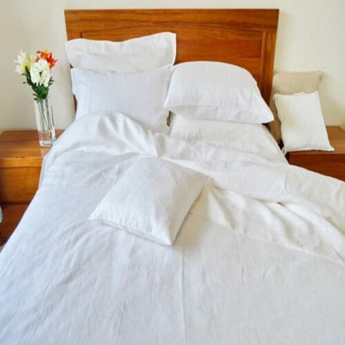 Washed French Pure Linen sheets Bed Sheet Queen 102"x108" Linen Bedding King Size Bed Cover Grey White
