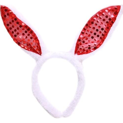 Halloween Easter Plush Fluffy Rabbit Ears Hair Bands Party Prop Bunny Headband Party Decoration Women Hairbands Trendy Animal