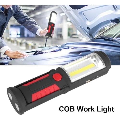 Rechargeable COB LED Work Light Torch Flashlight Camping Emergency Work Light Lamp lanterna with Magnetic Stand 2200mAh Battery