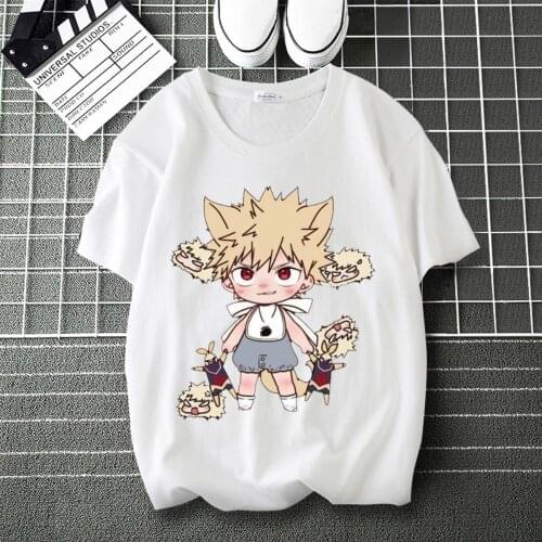 My Hero Academia Deku Cartoon Printed personalise T-Shirt Round Neck Short Sleeve Modal Top T shirt