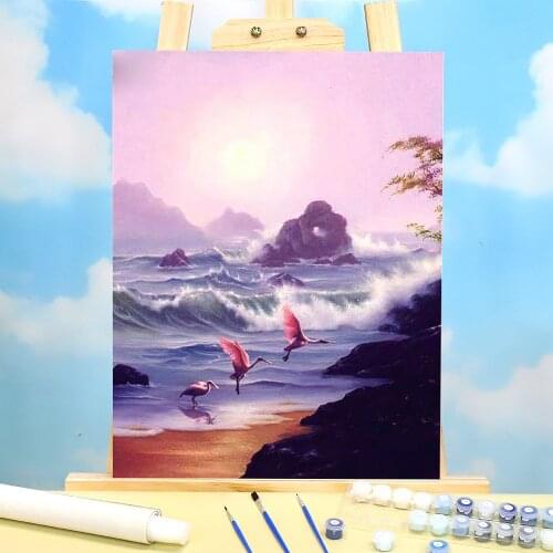 Landscape Sea Paint By Numbers Set Acrylic Paints 50*70 Canvas Pictures New Design Adults Wall Art Handicraft Drawing