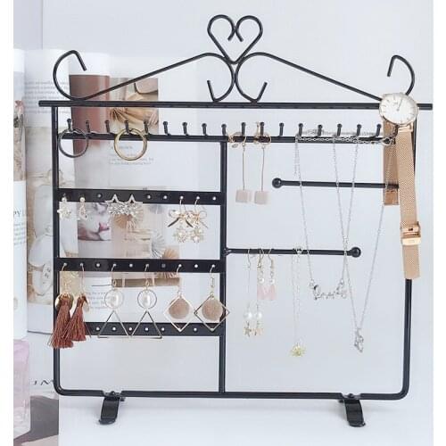 Earrings Ear Studs Necklace Jewelry Display Rack Metal Stand Organizer Metal Stand Holder Display Shelf Jewelry