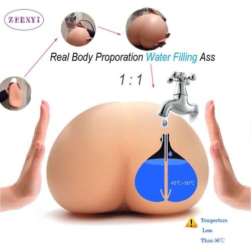 Super Real Flesh Water Injected Air Inflation Artificial Vagina Realistic Pussy Pocket Pussy Male Masturbator For Male Sex Toys