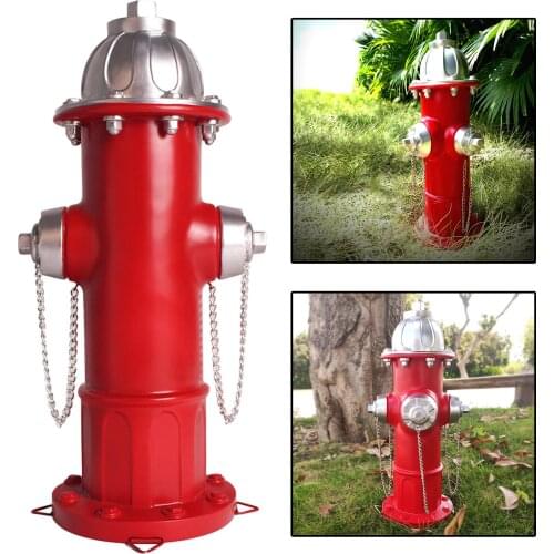 Garden Fire Hydrant Statue Pet Pee Post Training Outdoor Decorative Ornament Dog Puppy Pee Post Training Patio Ornaments Decor