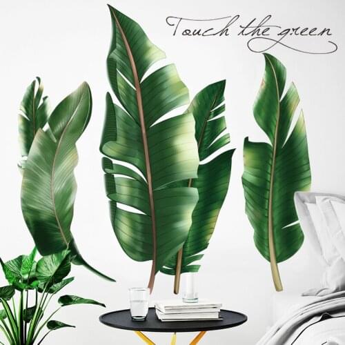 DIY Banana leaf 3D Wallpaper Adhesive Wall Sticker Living Room Bedroom Moder Home Decoration Poster Mural