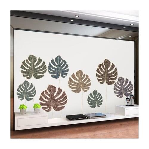 Self adhesive Wall Decor Bedroom 3D Vinyl Decal Nordic Living Room Decoration Vintage Plant Poster Home Decoration Accessories