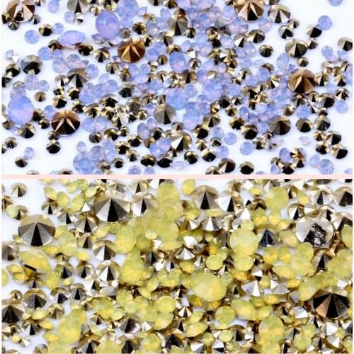 Mixed Sizes Many Colors Resin Rhinestones Point Back Glue On Beads Gems Accessorie Jewelry DIY Nail Art Wedding Dress Decoration