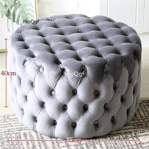Prodgf 1 Set diameter 65cm height 40cm Ottoman Round Velvet Ins Stool