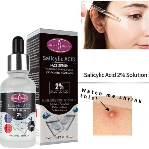 Salicylic Acid Face serum from wrinkles Facial Essence anti aging soin visage serum acne Facial Moisturizing skin care 30ml