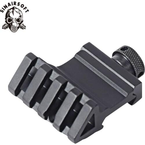 45 Degree Angle Tactical Laser Paintball Base Adapter Aluminum Offset 4 Slot Side RailScope Mount 20mm Picatinny Weaver