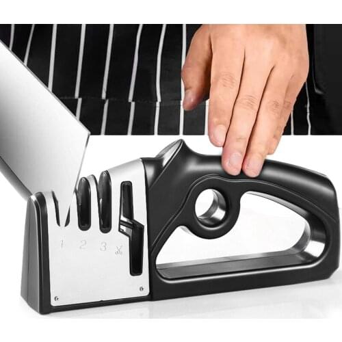 Точилка Для Ножей 3 Этапа Профессиональная Кухонная Точилка Для Камня Вольфрамовая Алмазная Керамическая Точилка