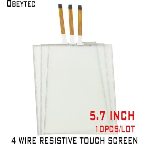 TP057W4H5*10PCS 5.7 inch 4 wire resistive touch screen, AA 1116*87.7mm, OA 132.5*104.7mm, Panel Only 10PCS