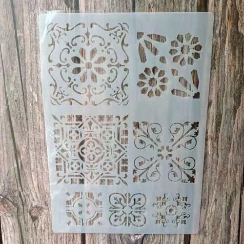 A4 Size DIY Craft Floor Stencil for Painting on Wood,Fabric,Walls Art Scrapbooking Stamping Album Embossing Paper Cards