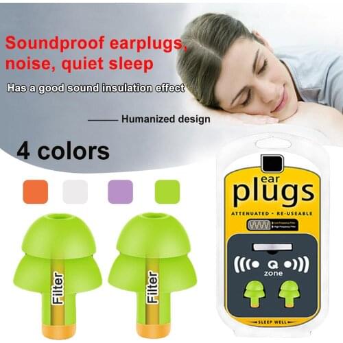 1 Pair Foam Ear Plug Sound Insulation Protection Earplugs Anti-Noise Earplug Sleeping Travel Soft Noise Reduction Ear Protector