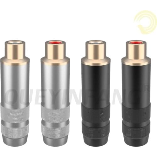 QUEYINFANG High quality gold Plated RCA Connector RCA Female Plug Copper Gold Plating RCA Female Connector