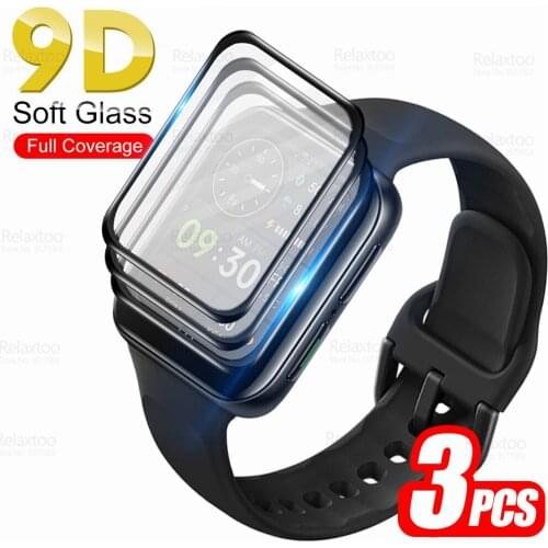 3pcs 9D Curved Soft Protective Glass For Oppo Watch 2 Watch2 46mm 42mm 41mm Screen Protector Smartwatch Guard Armor Cover Film
