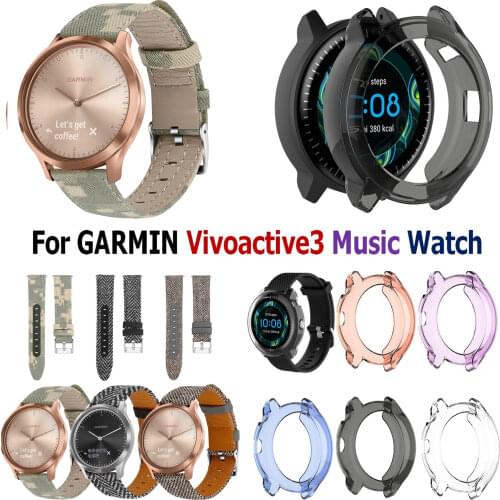 TPU Protective Case Cover For Garmin vivoactive3 music Watch Band Replacement Watchband Bracelet for Garmin vivoactive 3 Strap