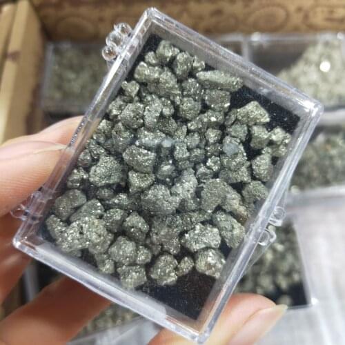 1 Box Pyrite Iron Rough Chunky Nuggets Mineral Crystal Quartz Points For DIY Decor Crafts Specimen Teaching