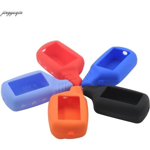 Jingyuqin 10pcs New 3 Buttons Silicone Key Cover Case For Pandora Alarm Original Starline B91 B61 B9 B6 A91 A61 V7 Keychain