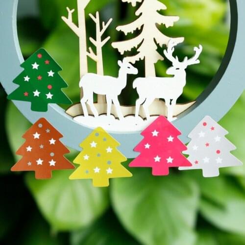 200pcs Home Decor Christmas Tree Stickers DIY Gift Posted Baking Decoration Package Label Multifunction Sealing Sticker