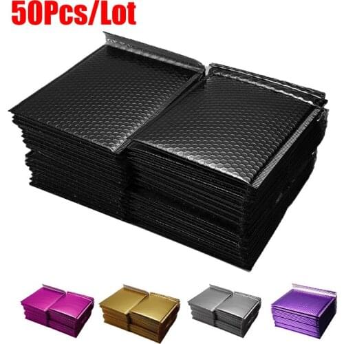 50pcs/Lot Foam Envelope Bags Self Seal Mailers Padded Shipping Envelopes With Bubble Mailing Bag Packages Bag Black packaging