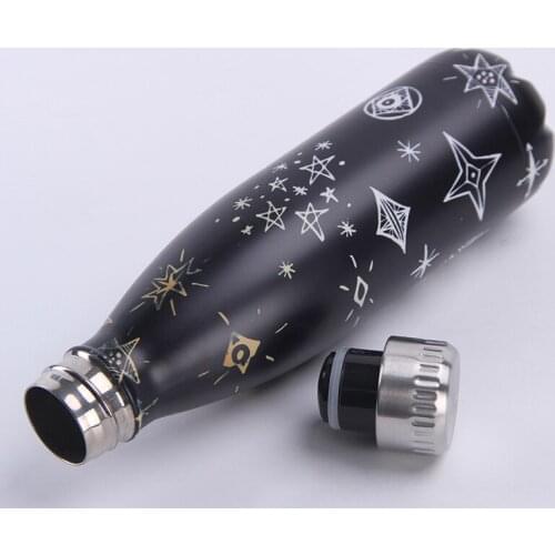 500ml Double-wall Insulated water bottle Vacuum Flask Stainless Steel Thermos For Sport Illustration Water Bottles Portable