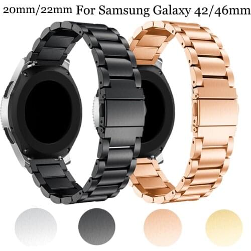 20/22mm stainless steel Bracelet for Samsung Galaxy watch 46mm 42mm high quality wristband strap for Samsung Gear S3 S2