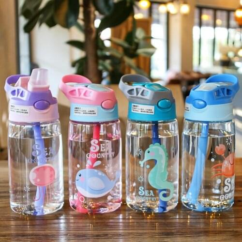 Childrens Water Cup Sippy Cup Cartoon Baby Feeding Cups with Straws Leakproof Water Bottles Outdoor Portable water bottle