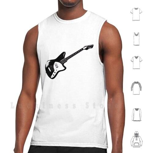Guitar Tank Tops Vest 100% Cotton Music Bands Speakers Amps Guitar Rock Electric Metal Musicians Musical