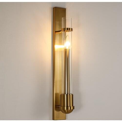 Jmzm Modern Minimalist Glass Wall Lamp Living room TV Background Wall Aisle Corridor Bathroom Mirror Front Lamp