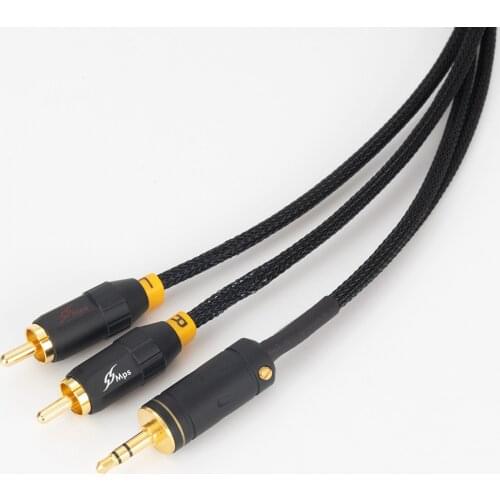 RCA Cable HiFi Stereo 2RCA to 3.5mm Audio Cable AUX RCA Jack 3.5 for Audio Home Theater Smartphone DVD Cable Use mogami cable