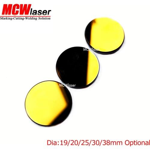 MCWlaser HQ 3PCS Si Mirror Gold-Plated Silicon Reflection Dia:19/20/25/30mm For CO2 Laser Engraving Cutter Machine 40W-150W