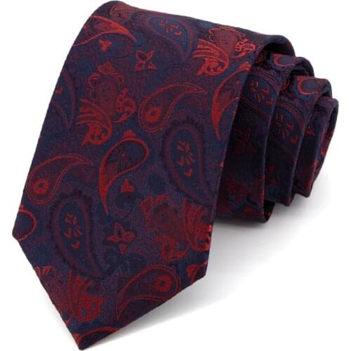 High Quality Paisley Ties for Men 8 CM Wide Dresses Necktie Fashion Formal Work Cravat Male Gift With Box