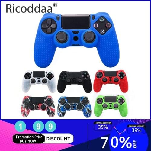 Anti-Slip Silicone Cover Skin Case For Sony PlayStation Dualshock 4 PS4 Pro Slim Controller Soft Silicone Gel Rubber Case