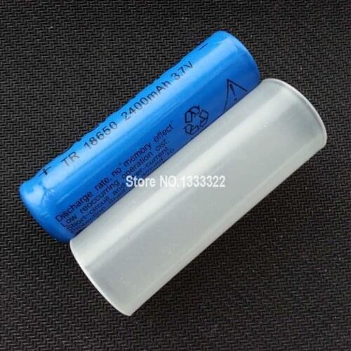 20 PCS 18650 battery sheath tubes plastic tube white casing Batteries protecting sheath 18650 Battery Flashlight Holder Case
