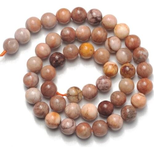 Wholesale Sunstone Beads Natural Stone Round Loose Beads Needlework for Jewelry Making 6 8 10mm DIY Bracelet Necklaces