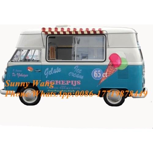 Popular Street retro food kiosk cart Mobile Crepe Food Cart Fast Food Truck/Van/Trailer For Sale