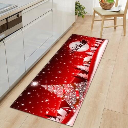 Merry Christmas Welcome Doormats Indoor Home Carpets Decor Door Mat Pattern Floor Mat Rugs Non-slip For Kitchen Bedroom