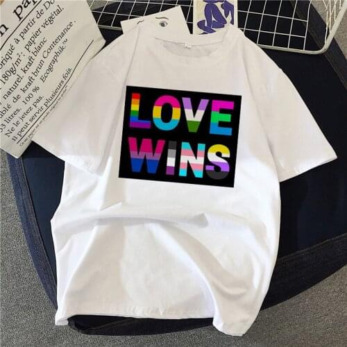 Rainbow wings of love Print T shirt Women Fashion Tshirt O neck Short Sleeve Harajuku T shirt White Tops Female Tops