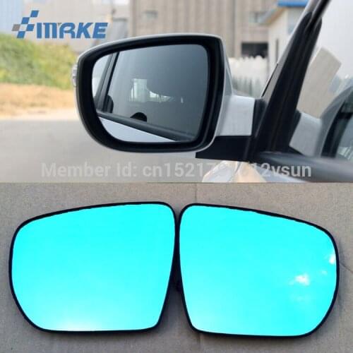 SmRKE 2Pcs For Hyundai IX35 Rearview Mirror Blue Glasses Wide Angle Led Turn Signals light Power Heating