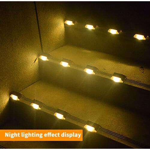 New Solar Stair Step Light Outdoor Waterproof Garden Decoration Landscape Railing Led Lamp Built in Battery Running Time 8 Hours