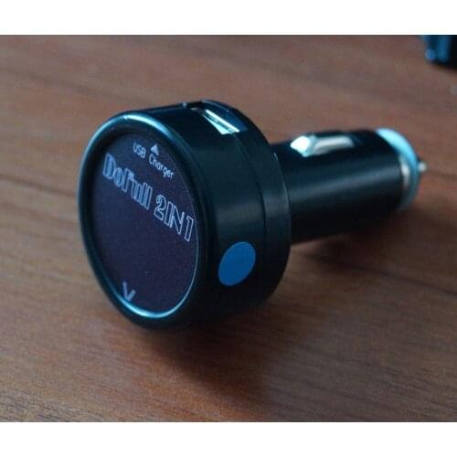Usb Car Charger Cigarette Lighter Digital voltmeter 5V 0-2.1A 12V/24V voltmeter For IPhone IPod Car power converter