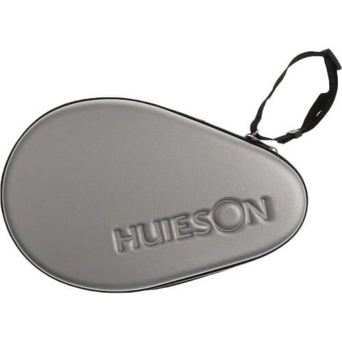 MagiDeal Waterproof Shockproof Table Tennis Racket Hard Case Bat Carry Bag Cover Can Hold 2 Paddles Silver Dark Blue