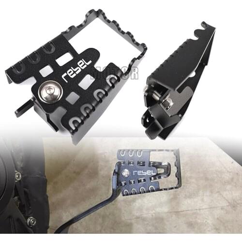 Rear Foot Brake Lever Peg Pad Extension Enlarge Extender Rebel Rebel300 Rebel500 For Honda Rebel 300 500 2017-2021 2019 18 2020