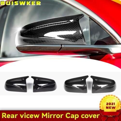 Replacement Trim 2p High Quality Carbon Fiber Pattern for Tesla Model 3 Model3 Tesla M3 2017-21 Rearview Mirror Cover