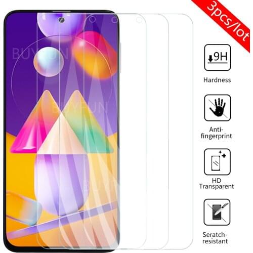 3Pcs Protective Glass For Samsung Galaxy M31S 6.5" Light Protection Film For Samsung M31s M31 M30s M30 M21 20 M11 M01 Sklo Cover