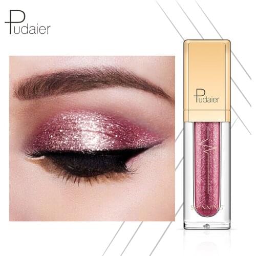Pudaier 18 Colors Diamond Shimmer Glitter Shiny Eyeliner Luminous Waterproof Liquid Eye Makeup